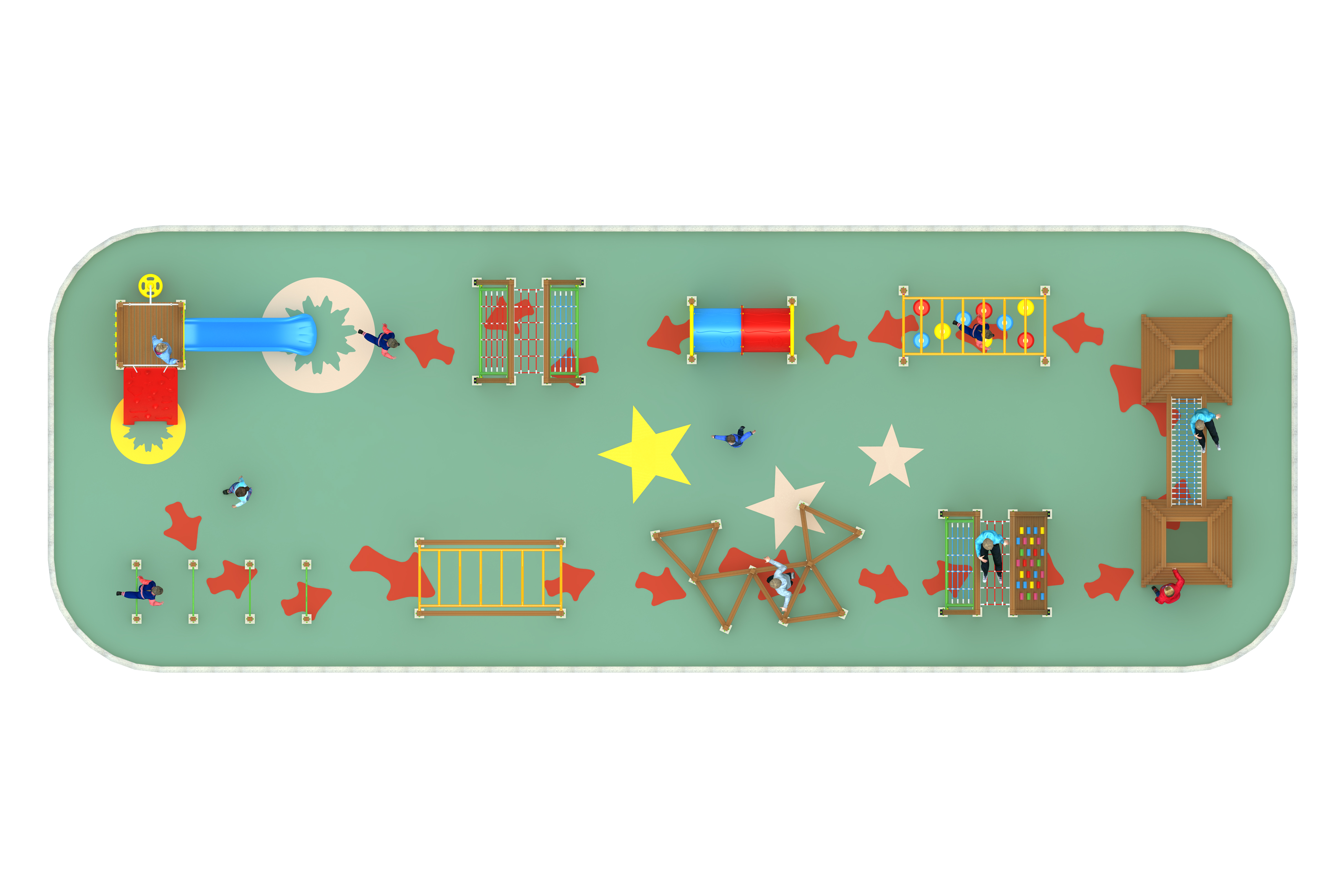 Survivor Parkuru Oyun Sistemleri PTR-100 PTR-101 | Parkur ve Halatlı Tırmanma Oyun Grupları | Erse Kent Mobilyaları